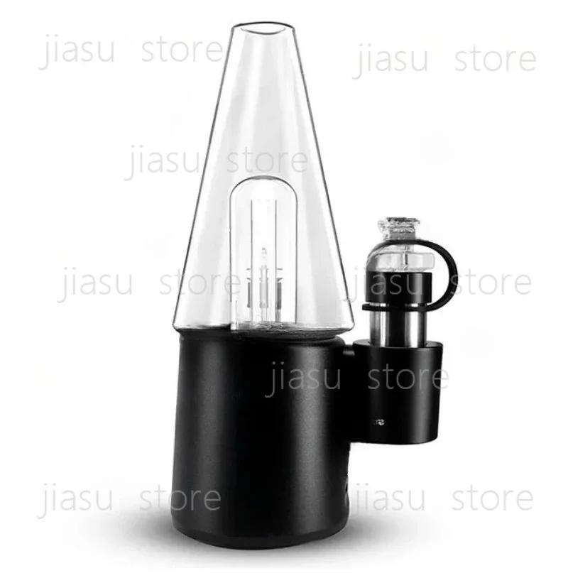 Glass Water Pipe Dry‑Burn Heating Vaporizer, Temp‑Control One‑Key Operation Filter Smoking Device with Compatible Heating Core
