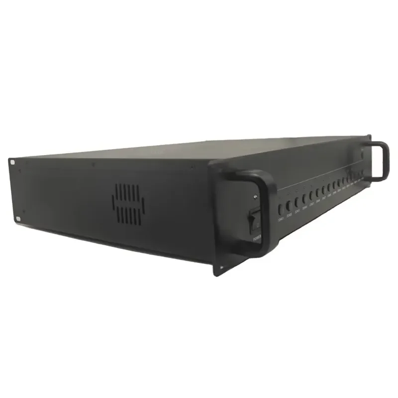 16-zone Audio Power Controller, Independent Background Music and Signals, for Commercial Public Address Systems.
