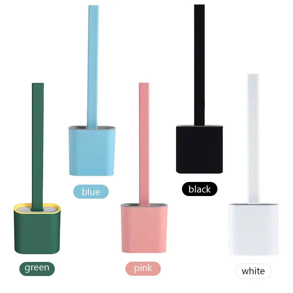 And Bathroom Holder Set Silicone Toilet Brush