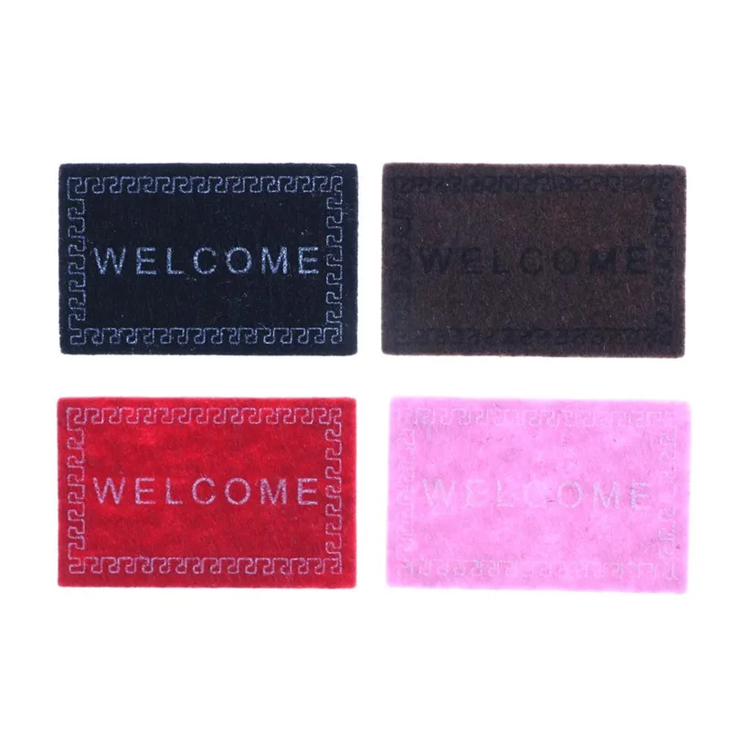 Mini Carpet Mat Miniature Doll house Accessories Kit Simulation Mini Model Ground Decoration Dollhouse