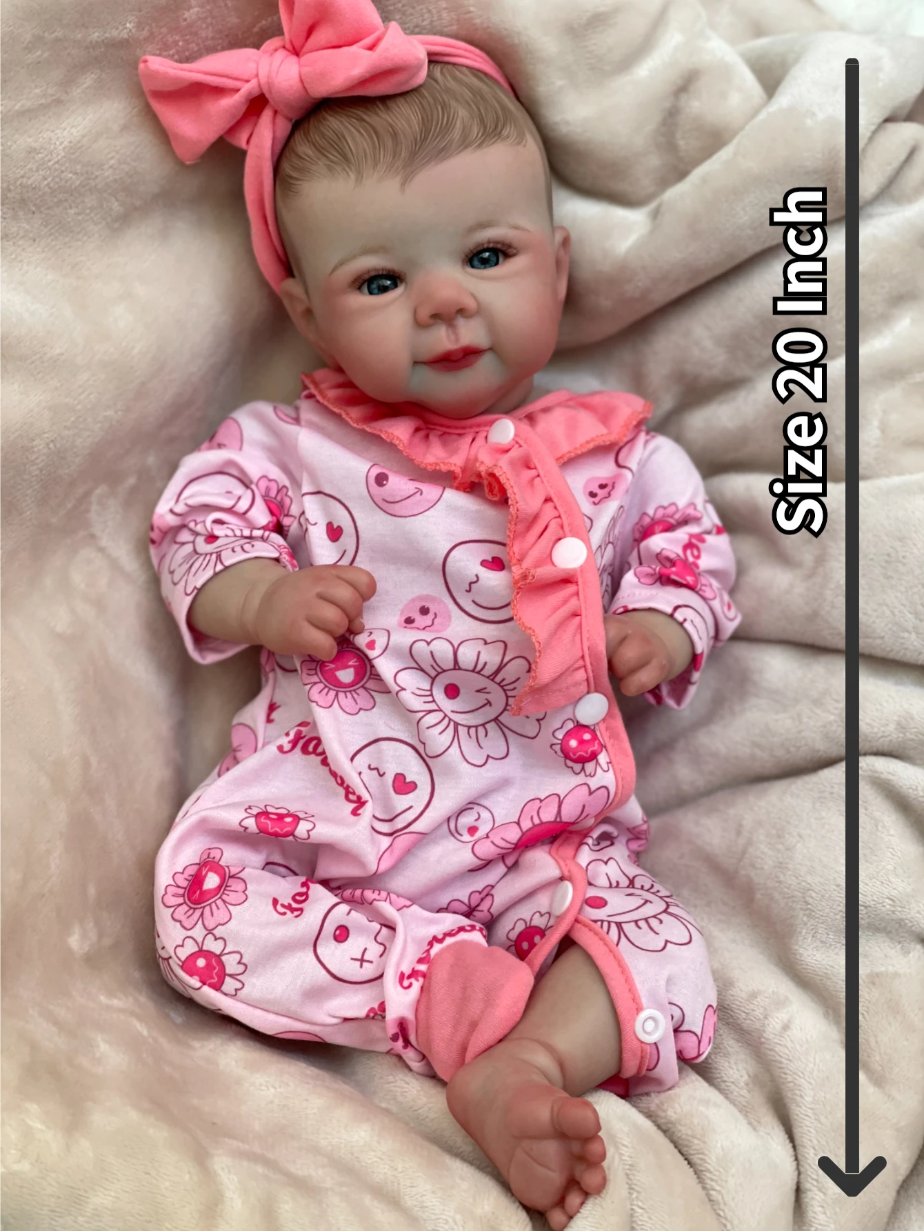 20 Inch Lifelike Trick or Treat - Juliette Reborn Baby Doll For Children Halloween Gifts Handmade Newborn Baby Doll