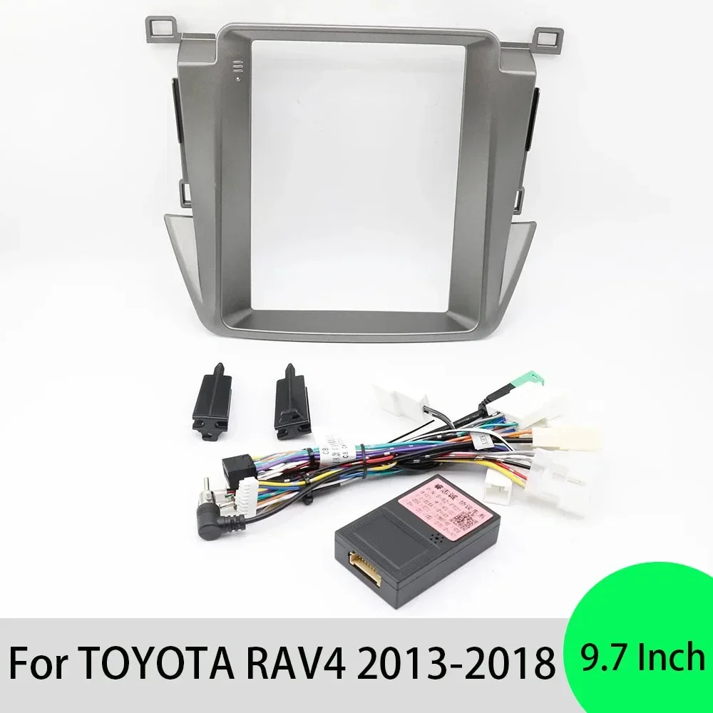 

For TOYOTA RAV4 2013-2018 Tesla Screen 9.7 Inch Car DVD Frame Fascia Adapter Android Radio Dash Fitting Panel Kit