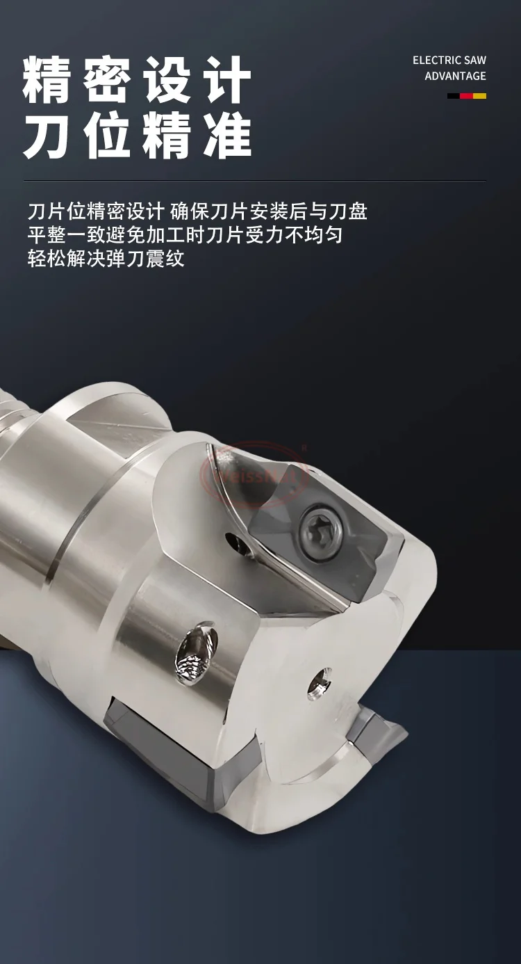 EAP400R Internal Coolant Threaded Head with Tungsten Steel Shockproof Shank for APMT1604 Carbide Insert