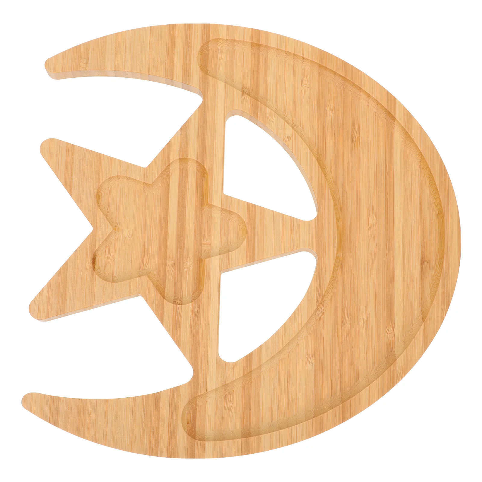 

Sushi Plate Moon Star Bamboo Tray Food Serving Dish Displaying Creative Desktop Ornament Table Decor