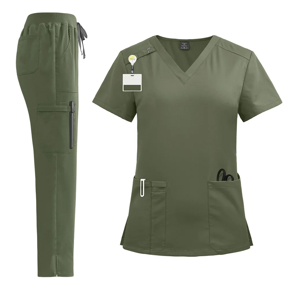 High Quality Medical Scrubs Sets Hospital Doctors Uniforms Nurses Accessories Dental Clinic Beauty Salon Lab Workwear Clothes