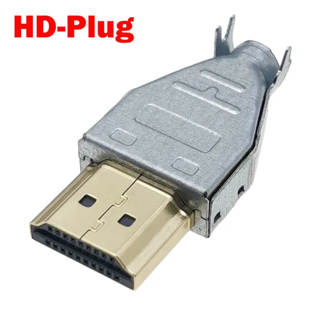 1 szt. Nowe złącze wtykowe kompatybilne z HDMI drut lutowniczy złącza spawalnicze 20P naprawa linii HD DIY wtyk męski metaliczna obudowa