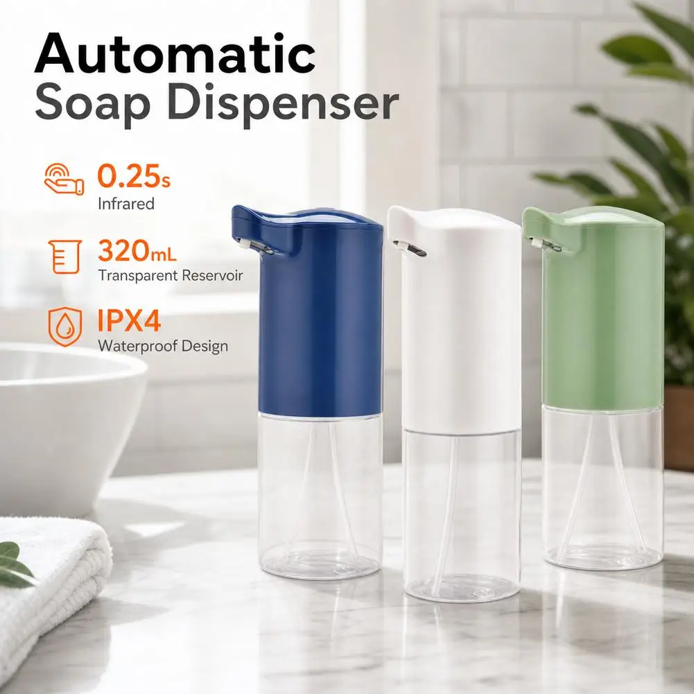 Automatic Soap Dispenser Soap Foam Dispenser Smart Sensor Soap Dispenser Contactless 320ml Hand Sanitizer Machine