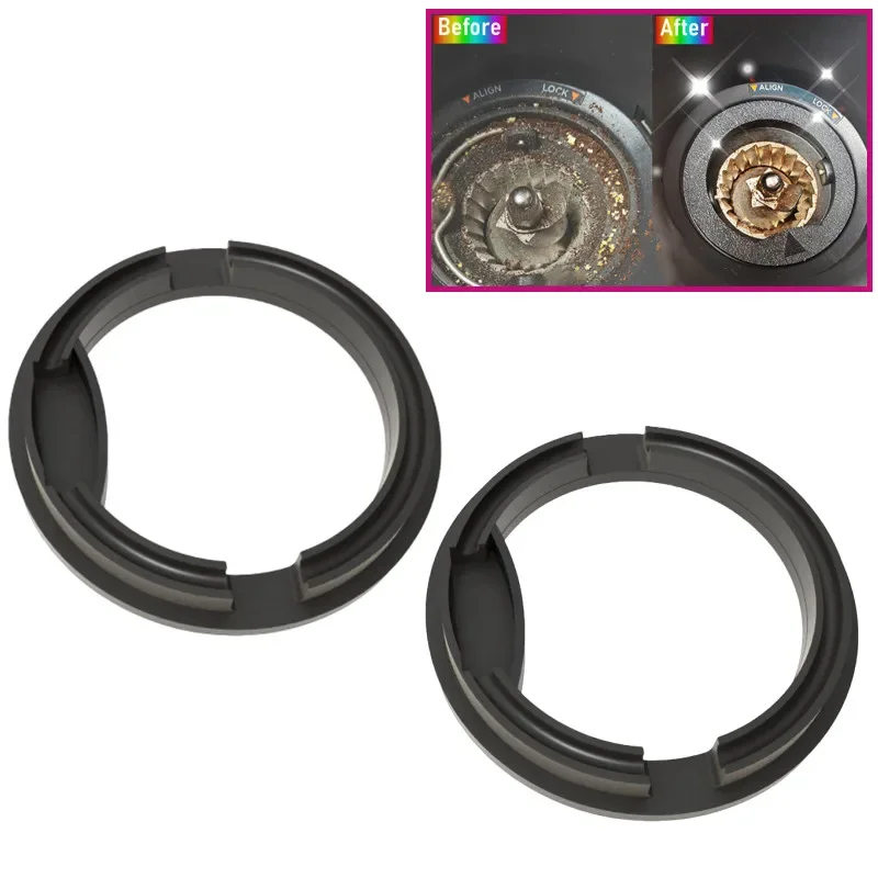 2pcs ABS Anti-clog Ring For Ninja Luxe Café ES601/ES655/ES701 Coffee Grinder Upper Burr Anti-static Seal Replacement Gasket