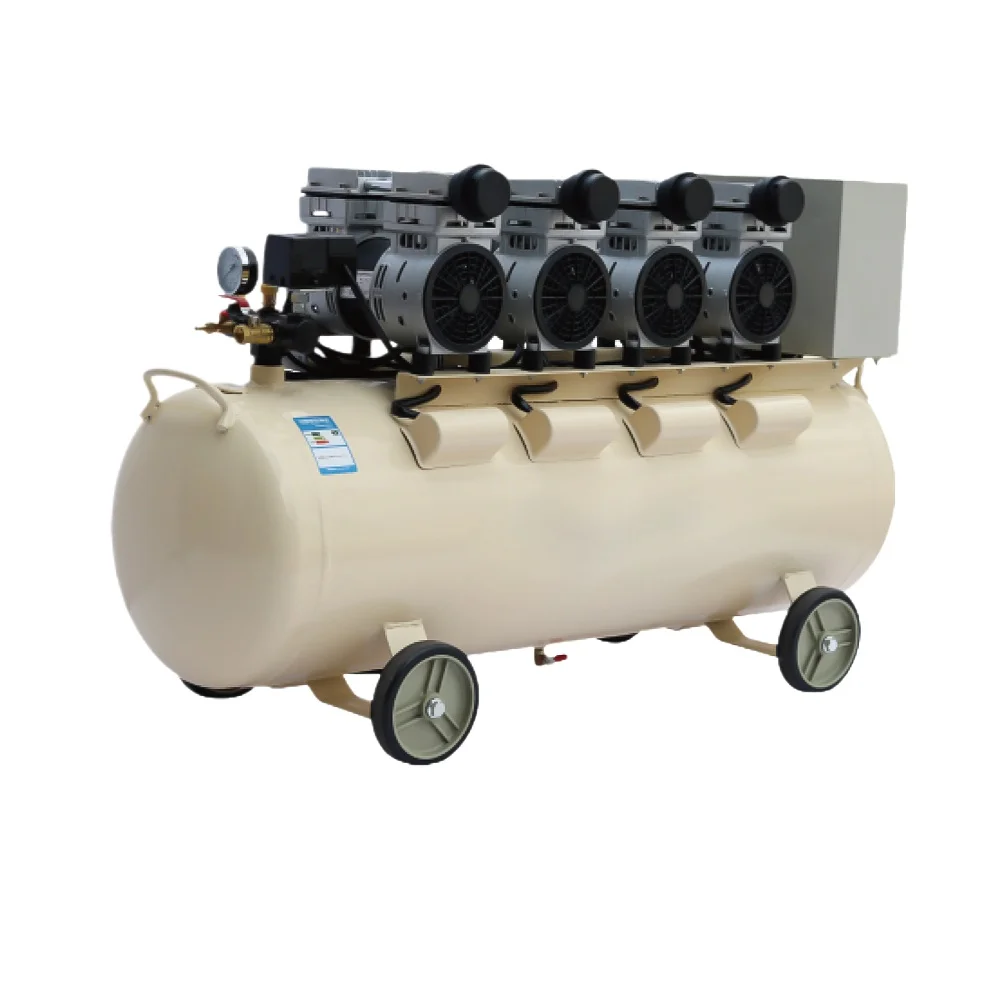 Portable Industrial 220V Single Phase Screw Air Compressor 10HP Small Silent With Dryer Tank CE Small Businesses
