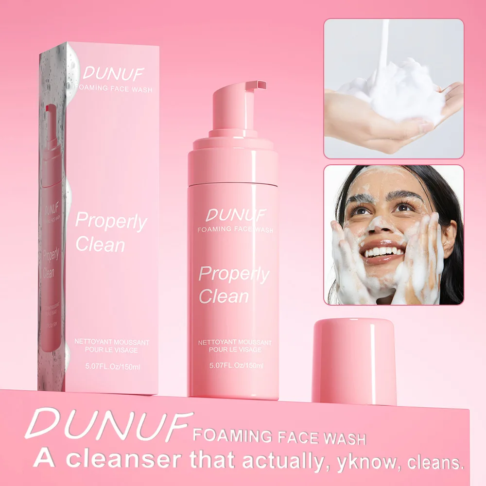 منظف رغوي مرطب مع الجلسرين وحمض الهيالورونيك لتنظيف المسام العميقة وترطيب غسول الوجه لجميع أنواع البشرة والمكياج