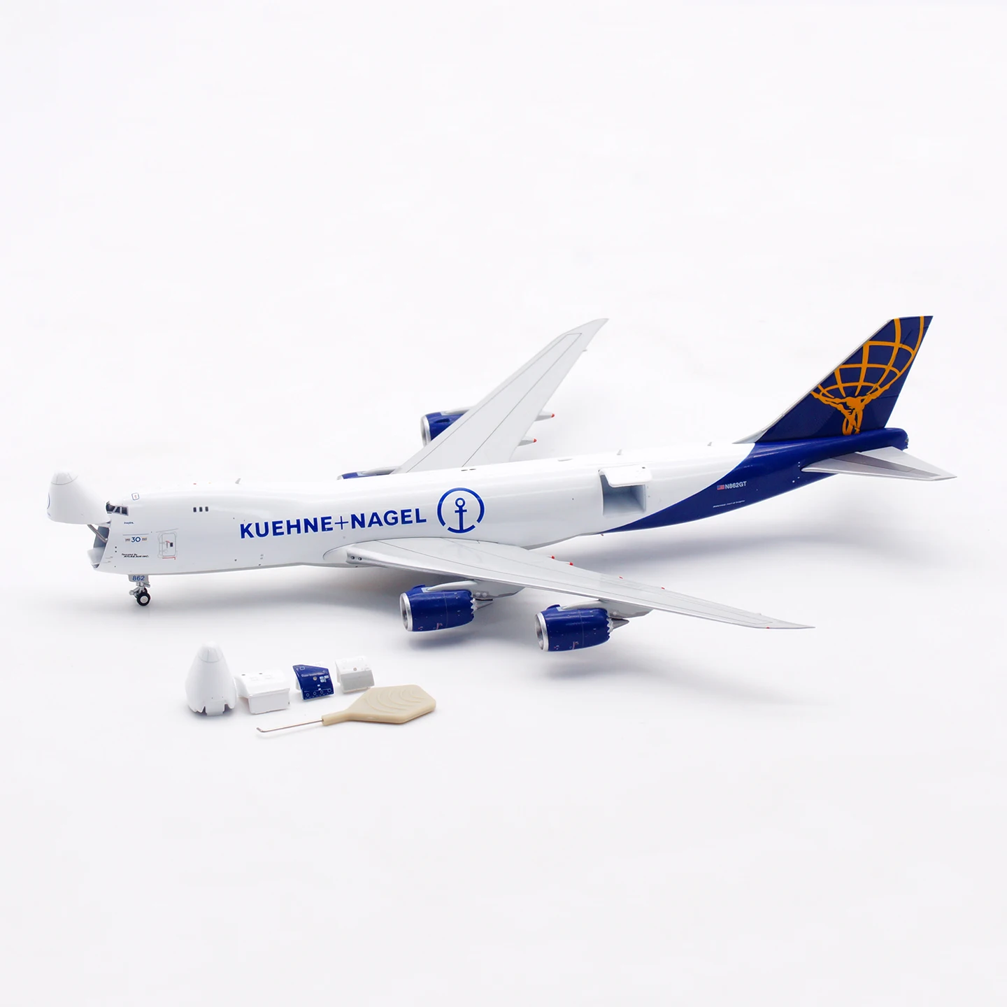 

B632202C Alloy Collectible Plane Gift HX Model 1:400 Atlas Air 30th [Open Door] Boeing B747-8F Diecast Aircraft Jet Model N862GT