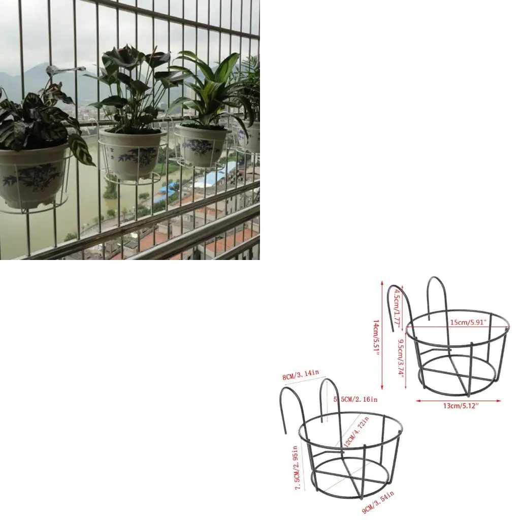  Hanging Plant Rack Hanging Railing Planters Metal Plants Holder Rack