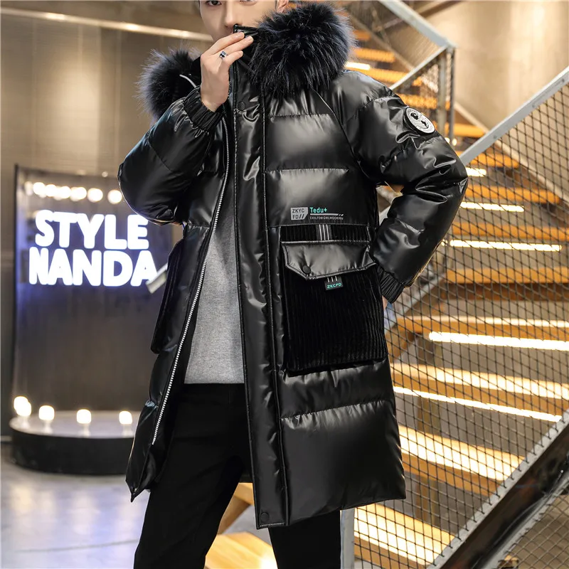 2026 Winter New Style Men's Fashion Trend Thick Long-Sleeved Hooded Cotton Jacket