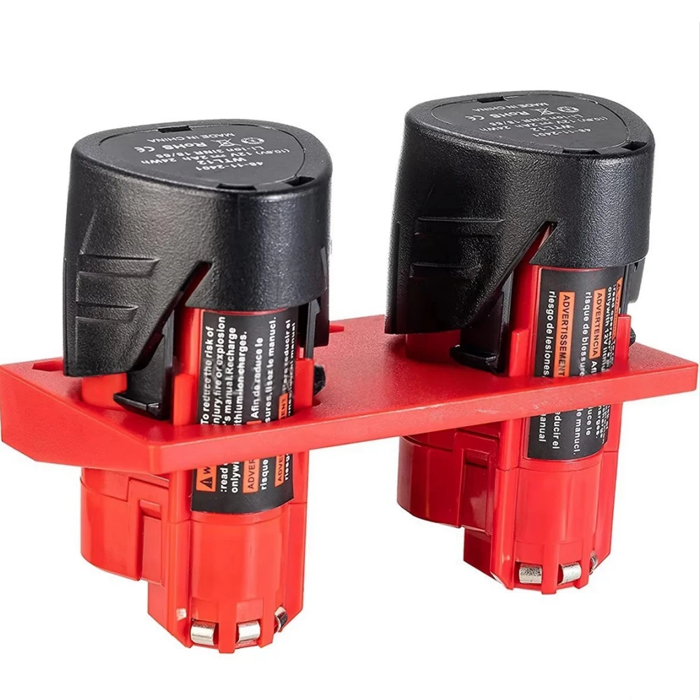 

Настенный держатель для двух литий-ионных аккумуляторов M12 12В, органайзер для хранения, разработанный для удобного доступа