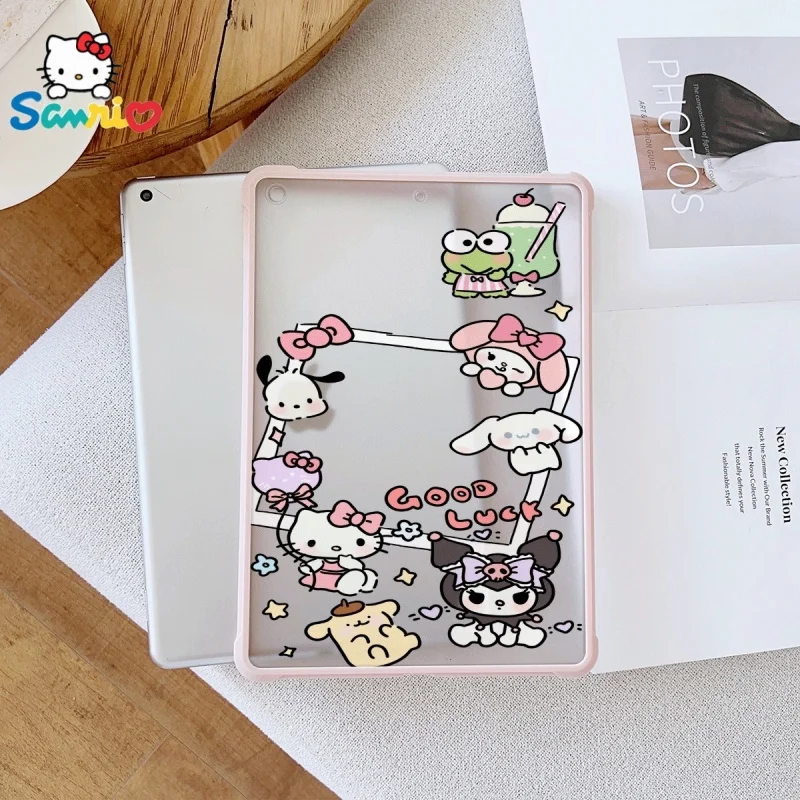 

Sanrio pattern Pink iPad Transparent Drop Case, suitable for iPad Pro 2022/2024, iPad Air 3/5, iPad Mini 6, iPad 6/10