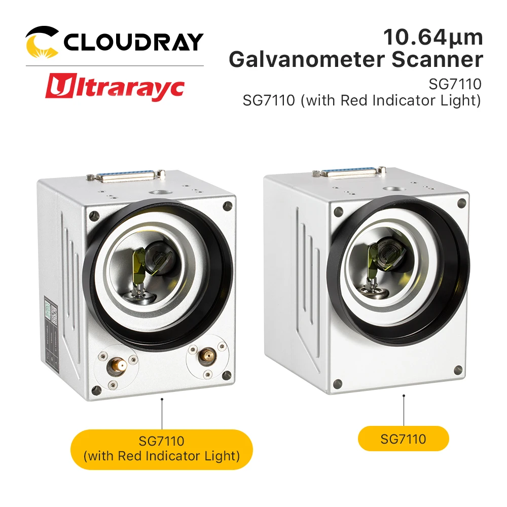 

Cloudray 10.6um Laser Scanning Galvo Head SG7110 SG7110R WIth Red Pointer Input Aperture 10mm High Speed Scan for Co2 Marking