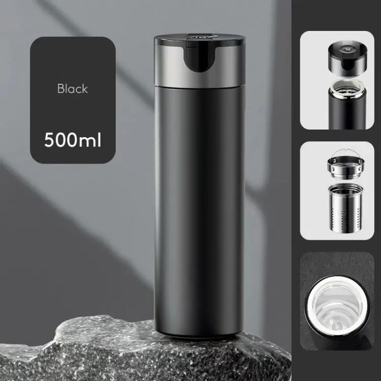 Large Capacity Ceramic Inner Liner Intelligent Temperature Display Stainless Steel Insulated Vacuum Bottle
