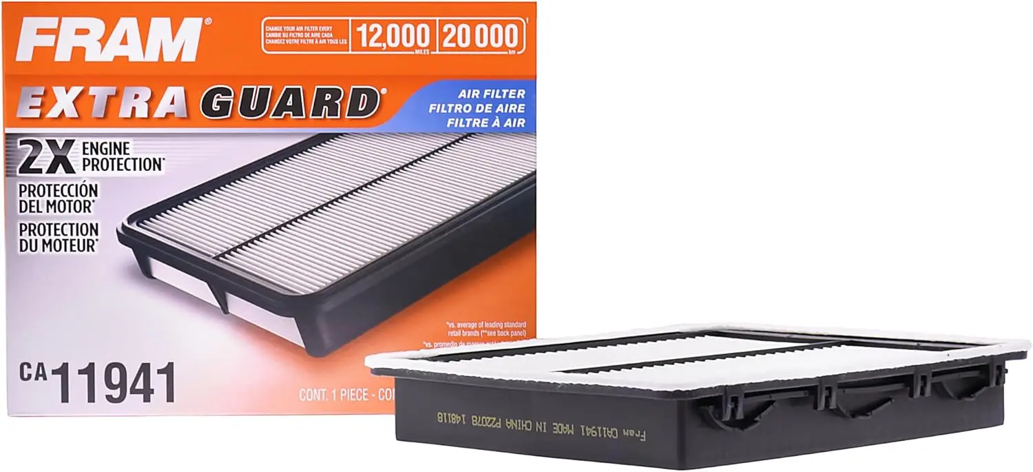 

Сменный воздушный фильтр двигателя Extra Guard CA11941 для выбора моделей Kia Optima и Hyundai Sonata, обеспечивает до 12 месяцев или 1