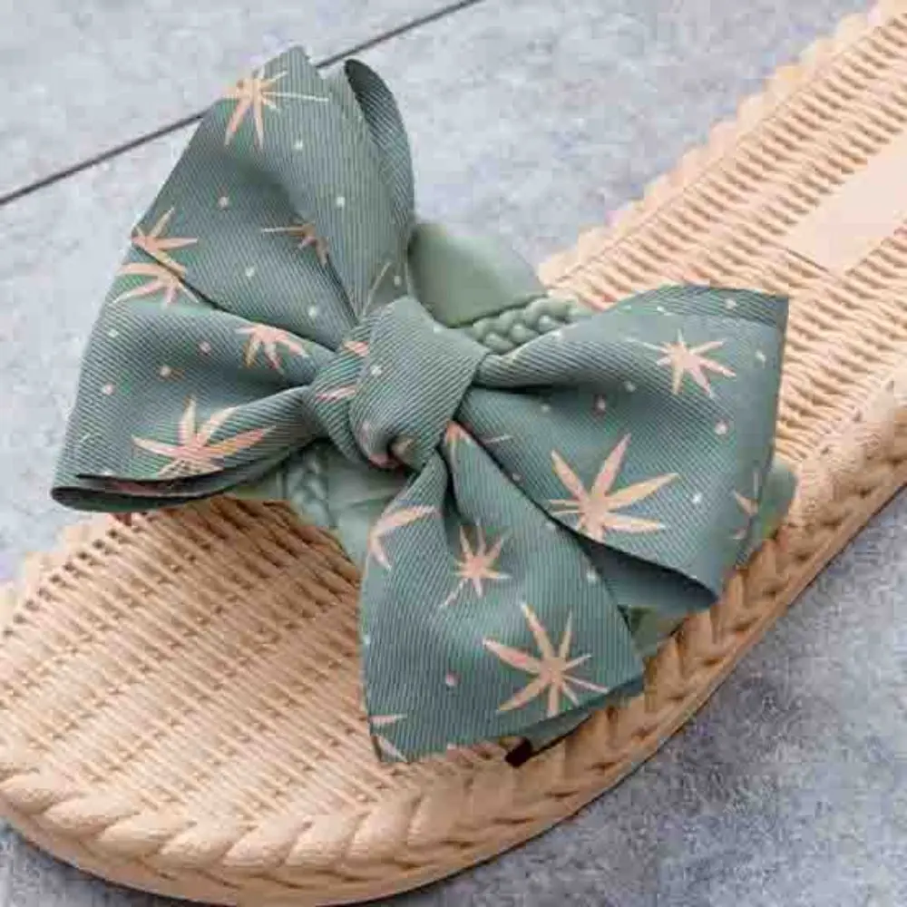 かわいいスタードットボウフラットスリッパ滑り止め甘いスリッパ女性の靴 PVC ビーチウェアスリッパ屋外