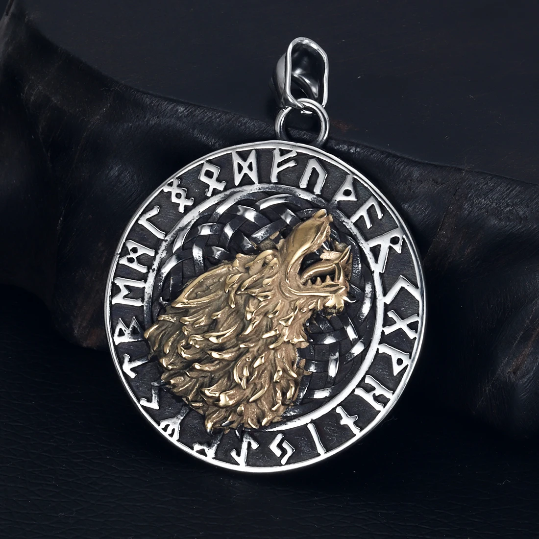316L Stainless Steel Norse Viking Wolf Bear Deer Animal Pendant for Men Necklace DIY Accessories Finding Jewelry Making Charm