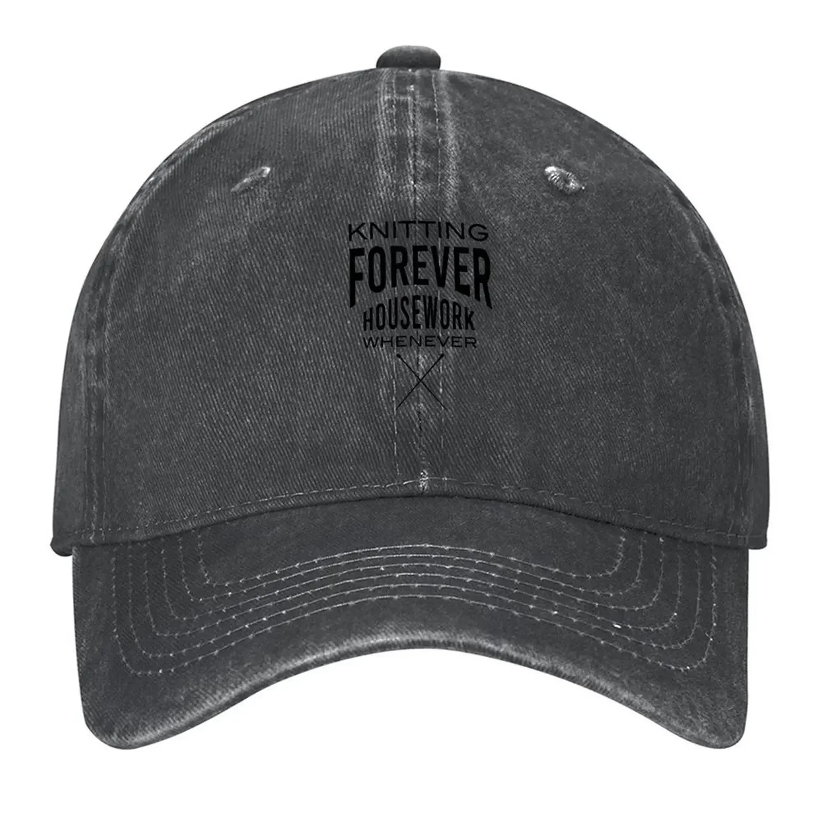 New Knitting Forever Housework Whenever Baseball Cap Fishing Hat Beach Hat Fishing Cap Trucker Hat Trucker Hats For Men Women's
