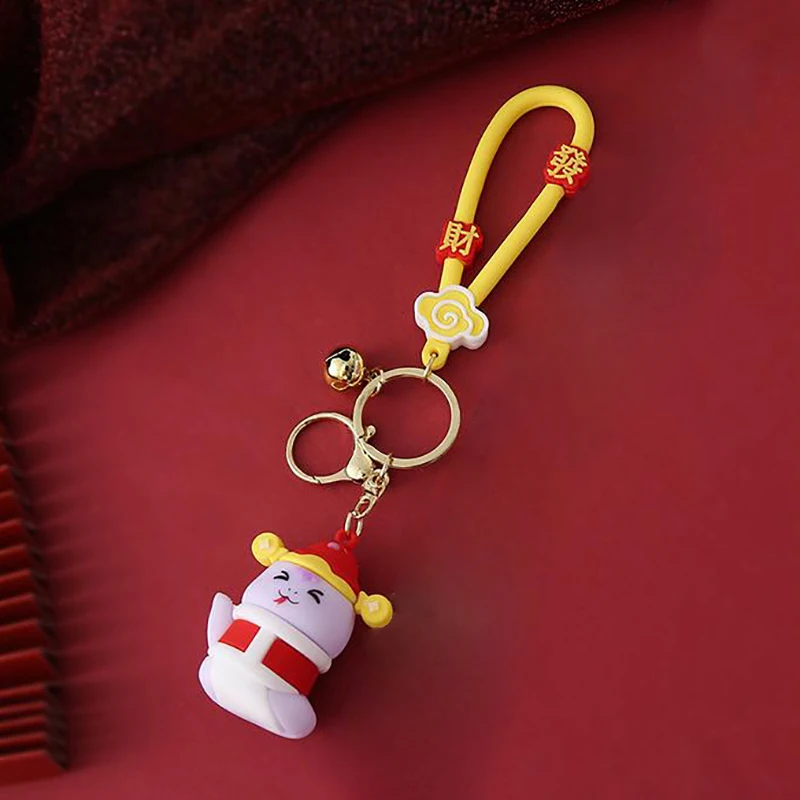 Porte-Clés Créatif du Zodiaque Chinois pour Nouvel An, Pendentif Mignon, Dessin Animé, Sac à Dos, Accessoires de Décoration, Cadeaux