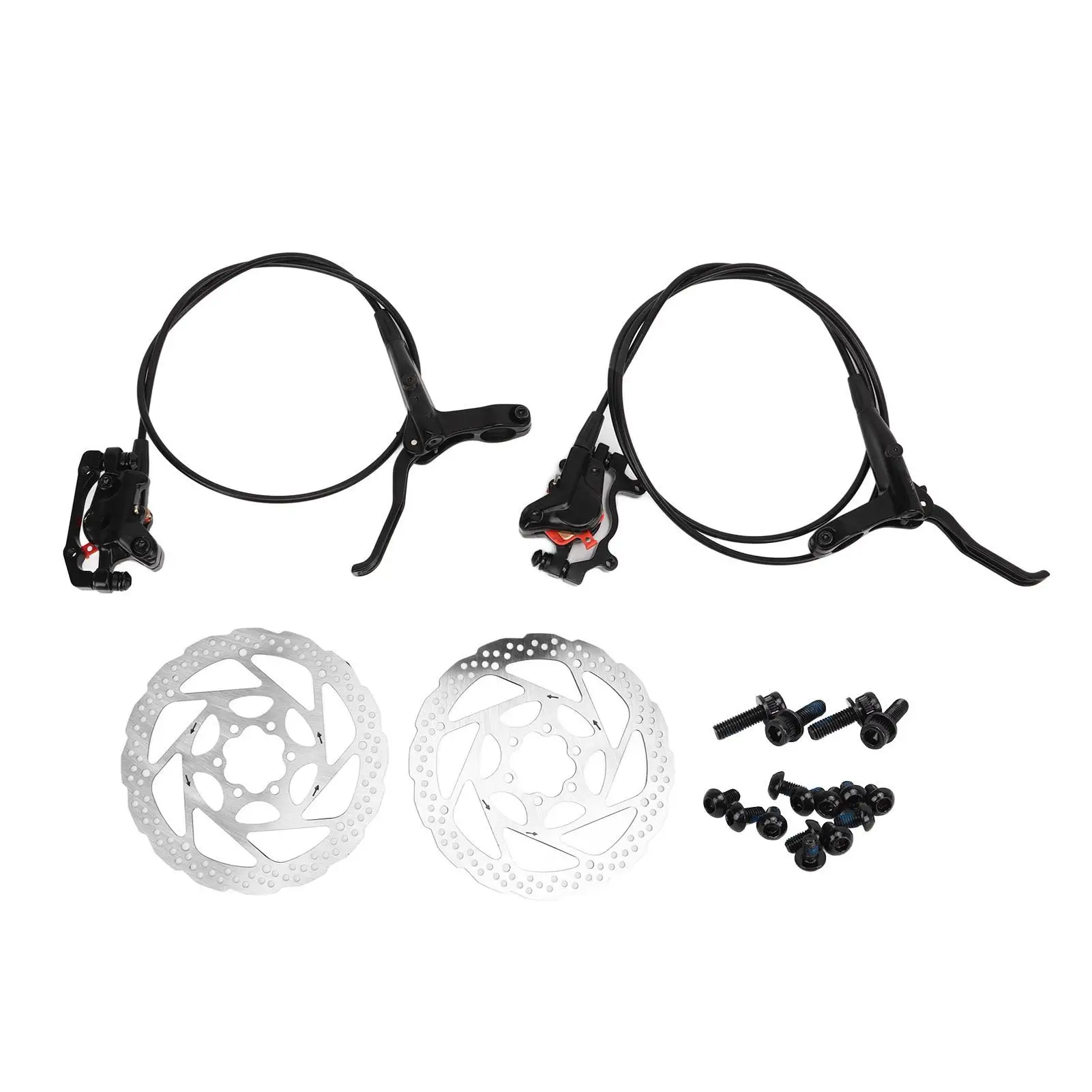 

Aluminum Alloy Hydraulic Disc Brake Set for Mountain Bikes - Ergonomic 2 Piston Design, Strong Sealing for outdoor Riding