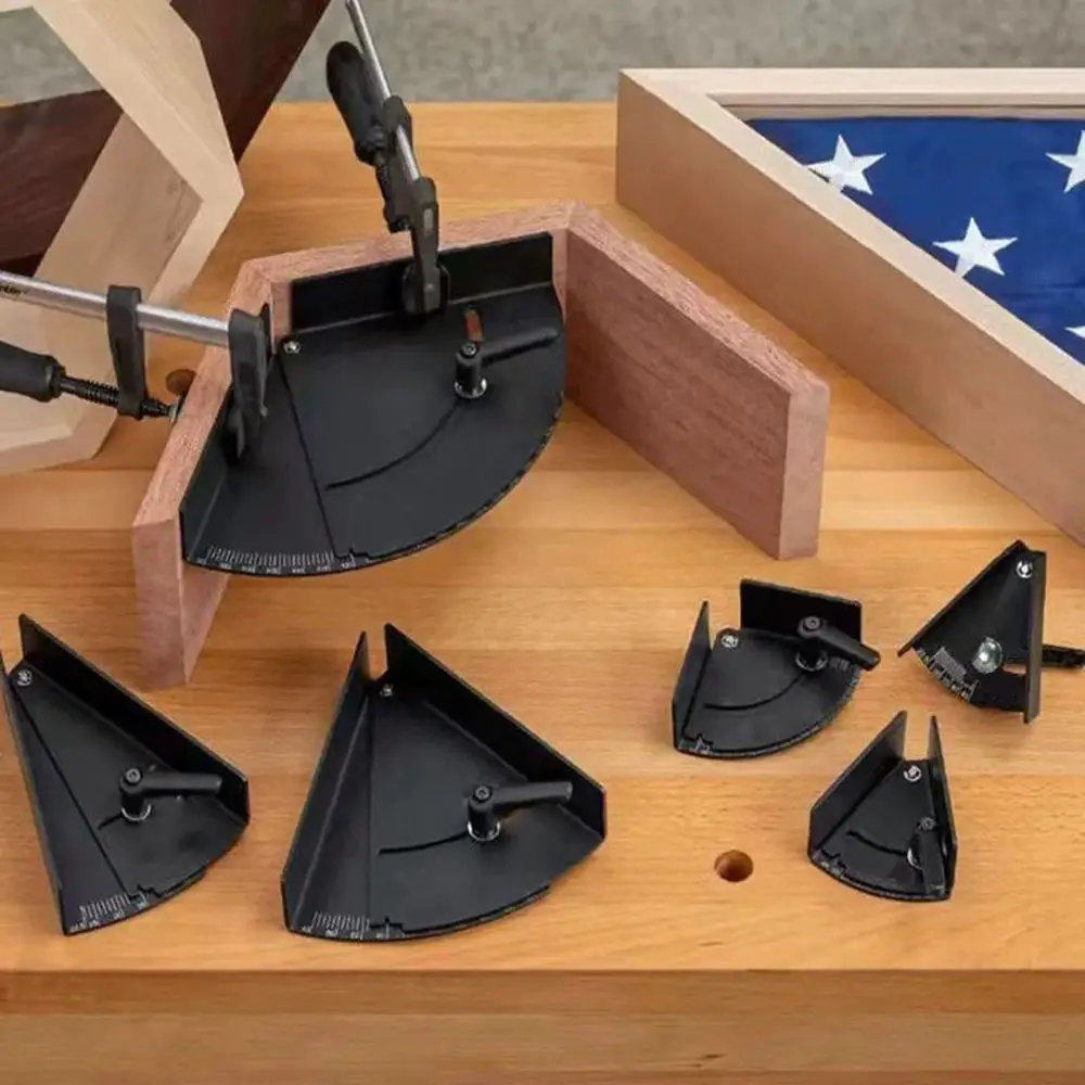Woodworking Angle Gauge Clamp Stainless Steel Miter Tool Adjustable Jig For Cabinet Joint Framing And Carpentry Work