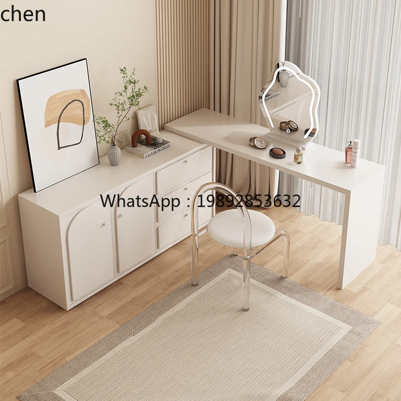 AB  Modern Minimalist Makeup Table Desk Chest of Drawers Integrated Makeup Bedroom Dressing Table