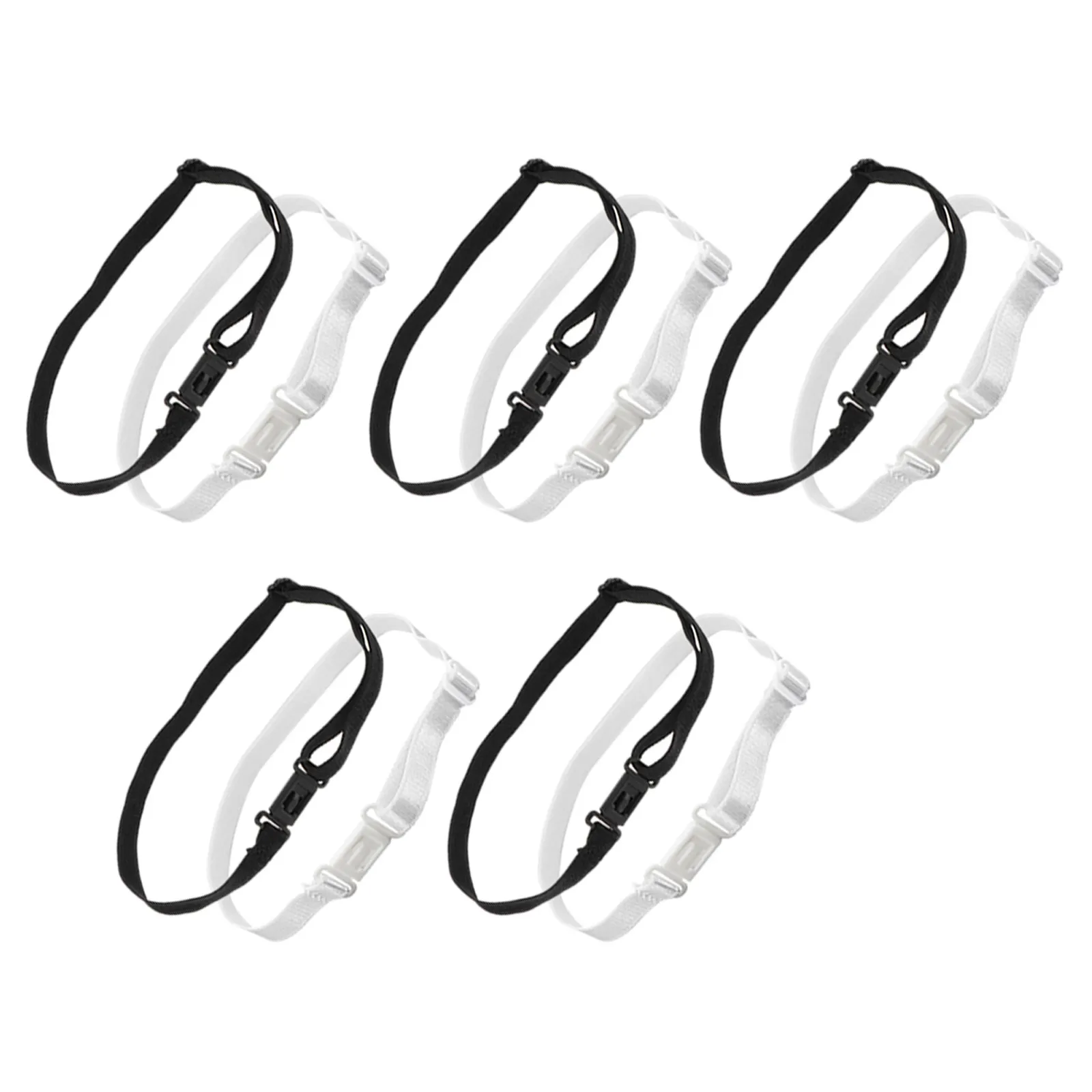 10Pcs Bow Tie Extension Straps Adjustable Elastic Replacement Neck Band Pre-Tied Bowknot Buckle for School Uniform Costume