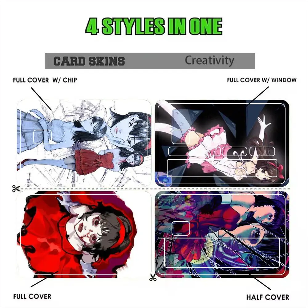 Perfect Blue Mima Sticker Film Tape Skin for Credit Card Debit Card Cartoon Waterproof