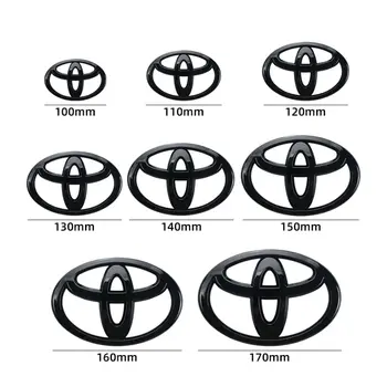 3D logo auta pro řadu Toyota, přední maska, kapota, emblém, zadní nárazník, odznak na kufru, Corolla, Camry, RAV4, Hilux, Yaris 6 nejlepší prodej Černý znak Toyoty Prado - №6