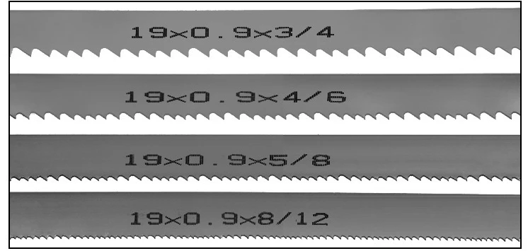 

Metal Cutting M42 3/4Tpi/4/6Tpi/5/8Tpi Bimetal Band Saw Blades-5 teeth typ (Customizable)3000-4000mm*19mm*0.9mm Woodworking&amp