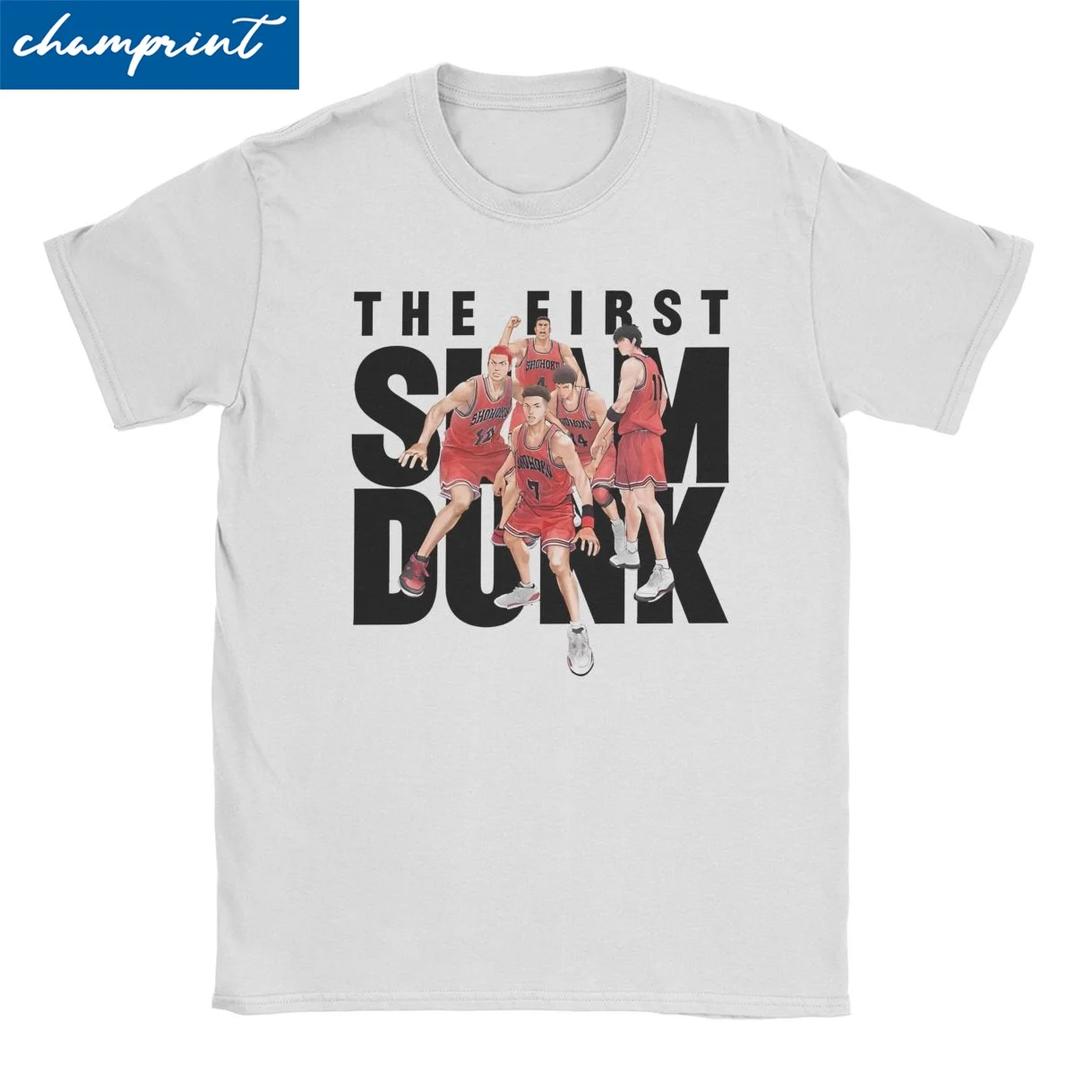 

Футболки The First Slam Dunk для мужчин и женщин Sakuragi Hanamichi, баскетбольные футболки из 100% хлопка, футболки с короткими рукавами, идея подарка, одежда