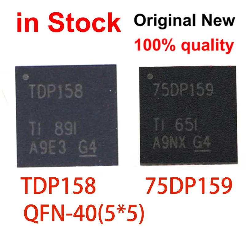 Chipset de IC, TDP158, TDP158RSBR, 75DP159, SN75DP159, QFN-40, 5x5, SN75DP159RSBR, 100% novo, 1 PC