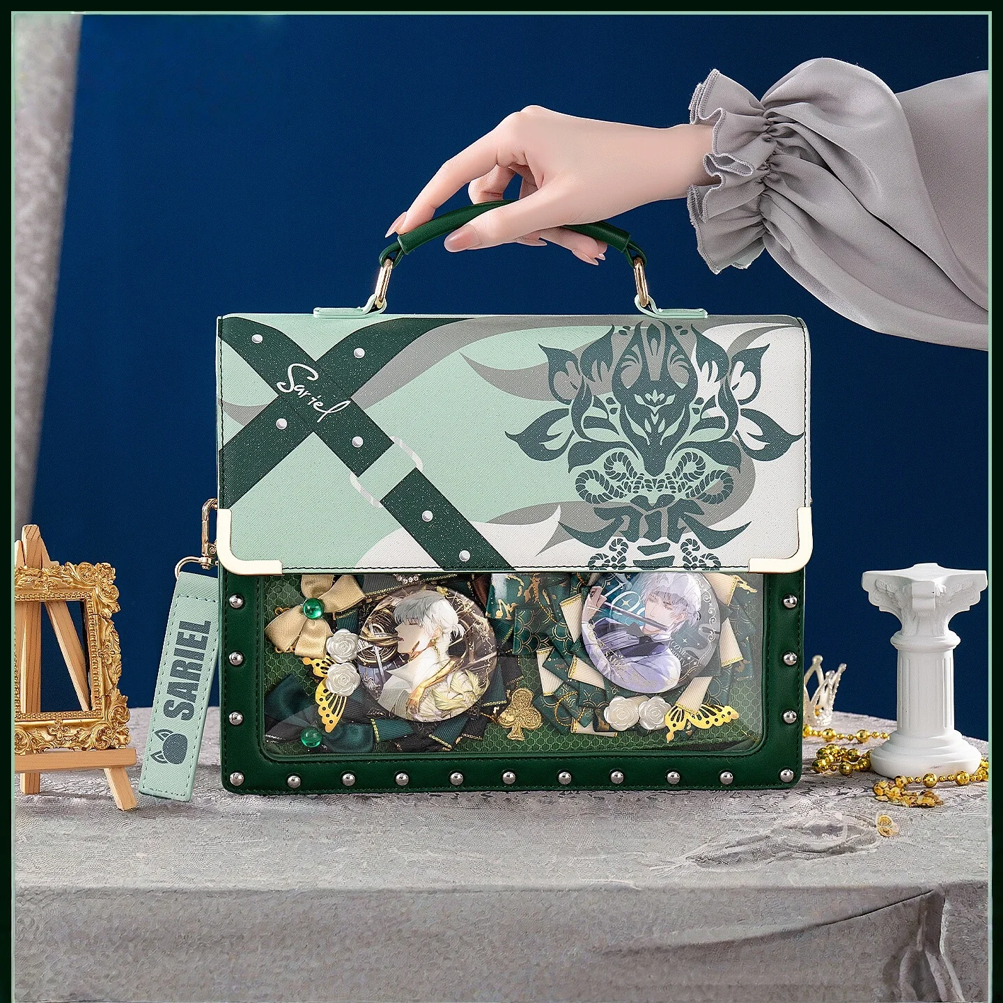 

Light and Night Sariel Osborn Charlie Evan Jesse itabag Student Bag Backpack Messenger Handbag Shoulder Anime Game Cosplay Props