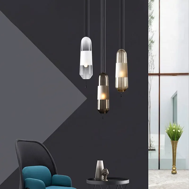 

Nordic Light Luxury Chandelier Postmodern Creative Glass Lamp Bedroom Living Room Restaurants Lamps Hotel Bar Cafe Light Fixture