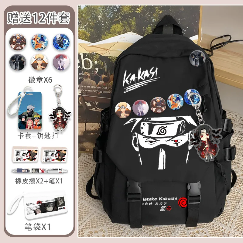 

Naruto New Student Schoolbag Cute Cartoon Casual and Lightweight Shoulder Pad Waterproof Large Capacity Backpack