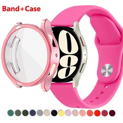 Watch Case+Strap for Samsung Galaxy Watch 4/5/6 40mm 44mm Replacement Silicone Wristband Bracelet galaxy watch 6 5 4 44mm 40mm