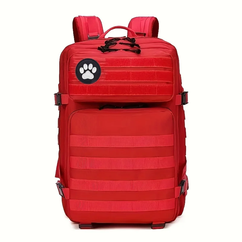Parche táctico Velcro para mochila militar con pata blanco y negro - imagen 2