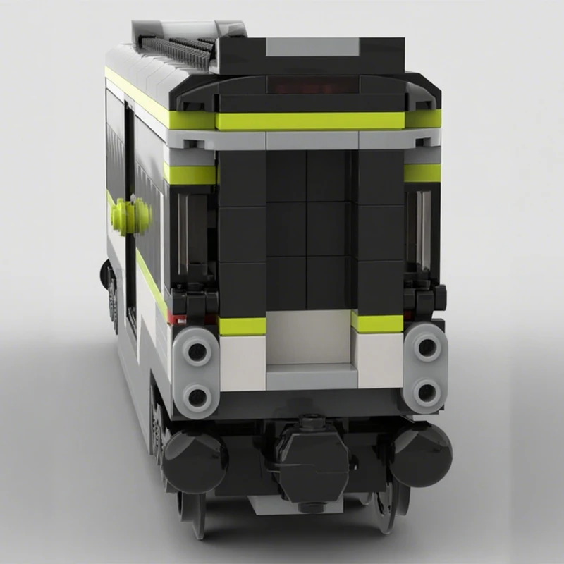 255PCS MOC 60337 Alt Build Cab Coach 변환 DIY 모듈식 빌딩 블록 어린이를위한 기차역 모델 장난감