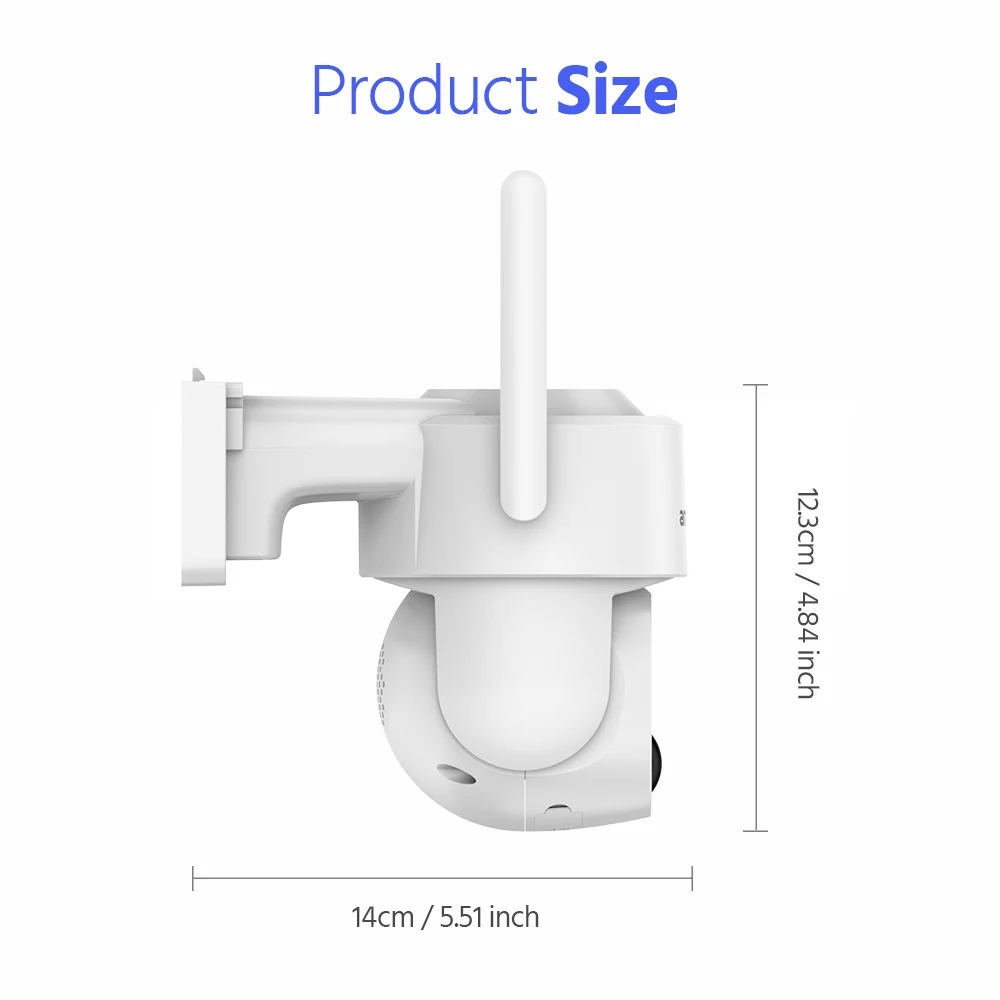 ANNKE 4MP Outdoor Solar Security Camera, Wireless PTZ Camera with Rechargeable Battery, 360° Pan View, PIR Motion Detection, Two-Way Audio, Color Night Vision, IP65 Waterproof, Home Surveillance