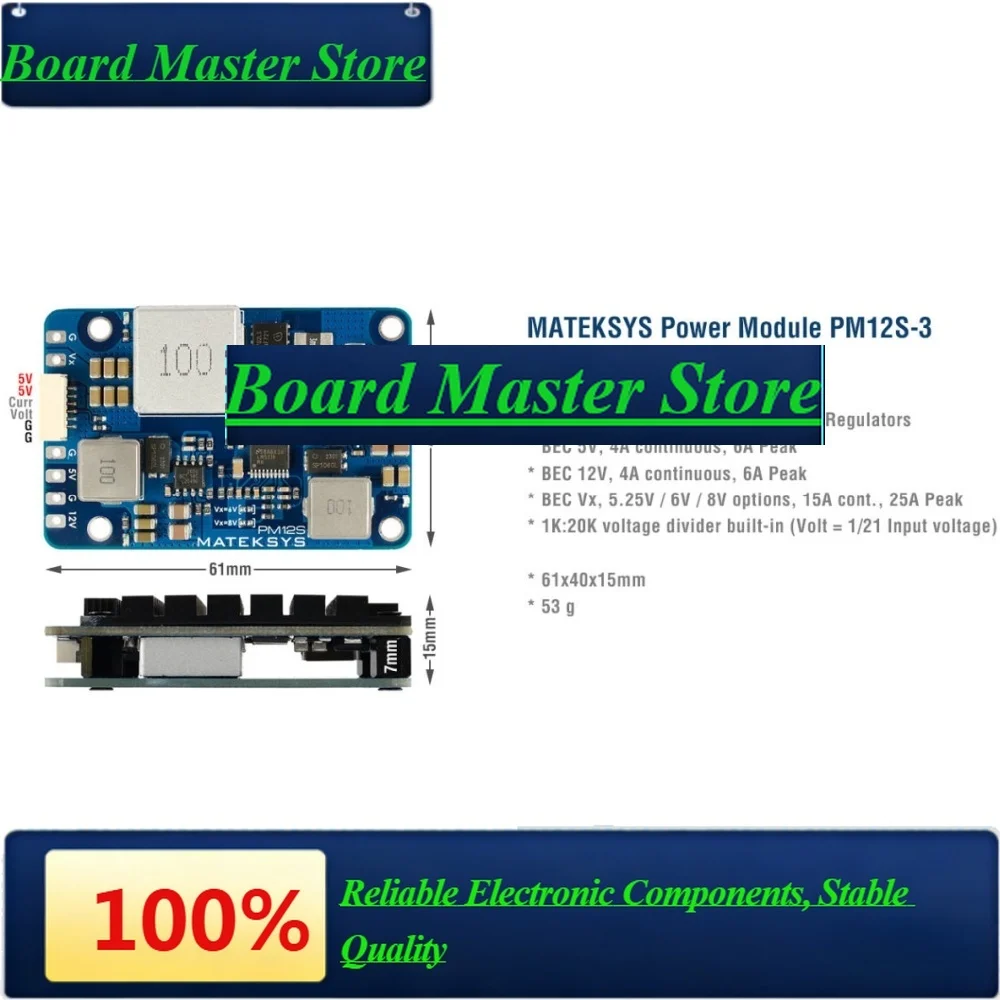 BaMasMatek PM12S-3 POWER MODULE 9V To 55V Independent Step-Down Voltage Regulators