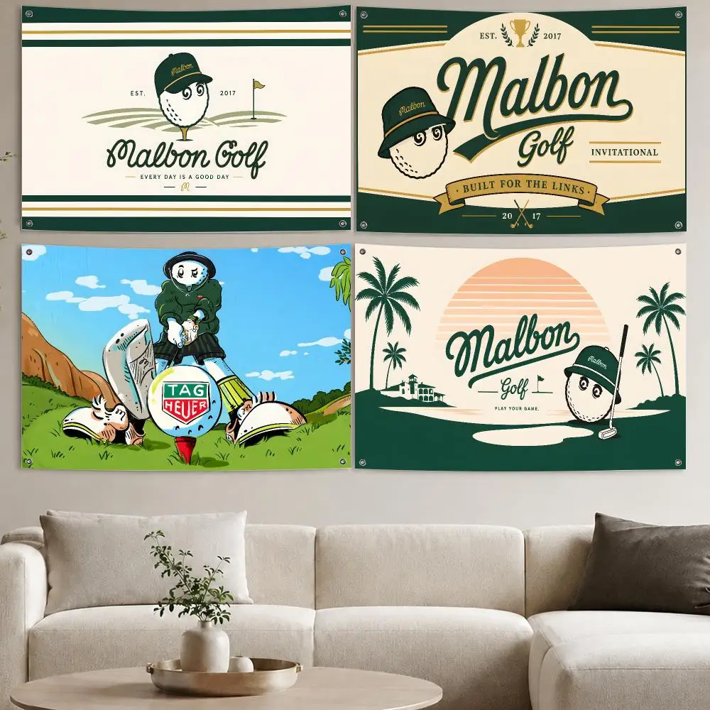 ashion Golf M-MALBONS Flags Aesthetic Wall Tapestry Printed Wall Hanging Living Room Party Outdoor Decor