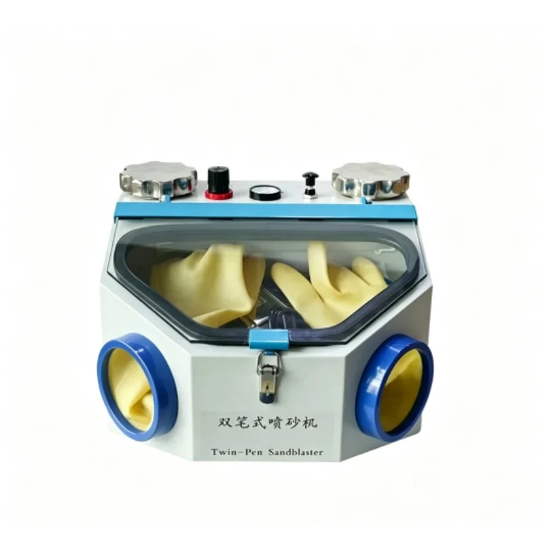 Dental Double-Pen Sandblasting Machine, Technician Repair Base Tray, Porcelain-Fused Fused Crown Adhesive