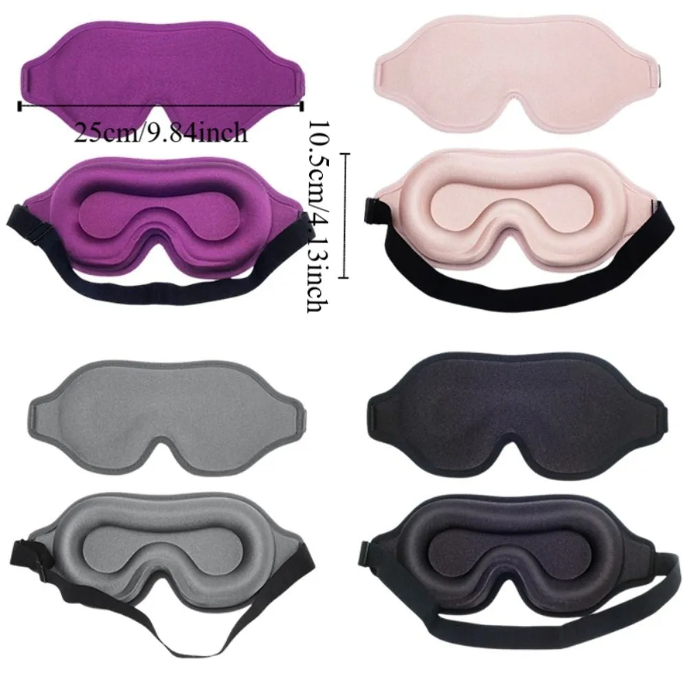 Universal Breathable 3D Sleep Mask Adjustable Memory Cotton Sleeping Aid Eye Mask Soft Blockout Light Eye Cover Travel