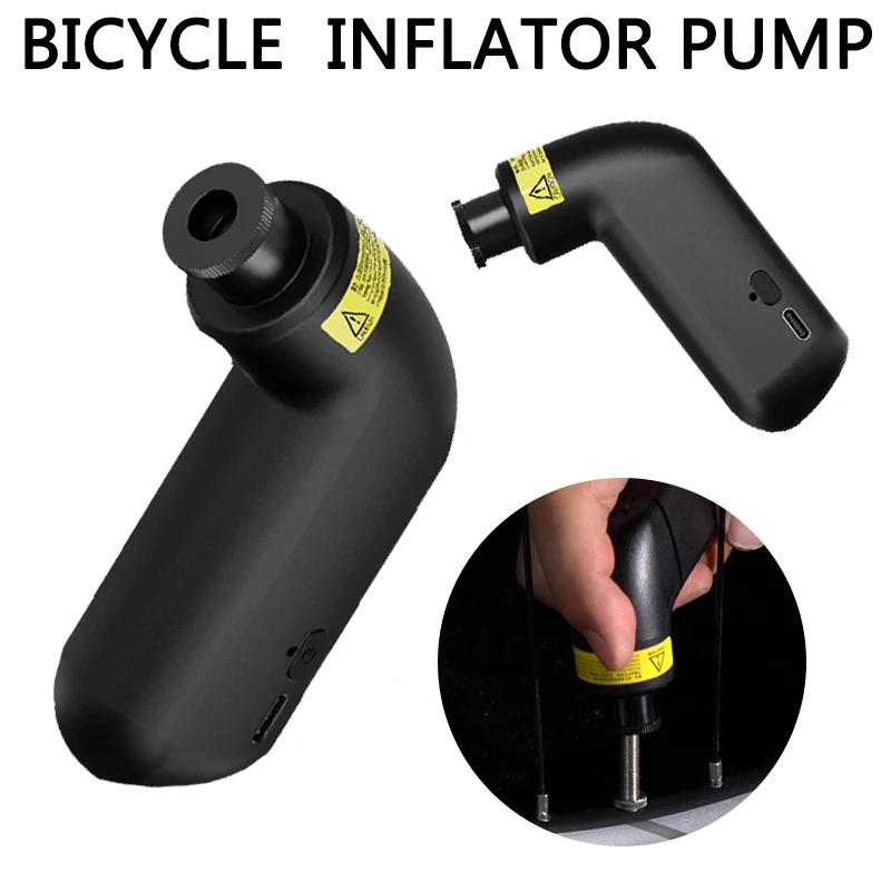 Mini Lightweight Bicycle Electric Air Pump 100PSI Fast Rechargeable Compressor Tire Inflator Bike Accessories