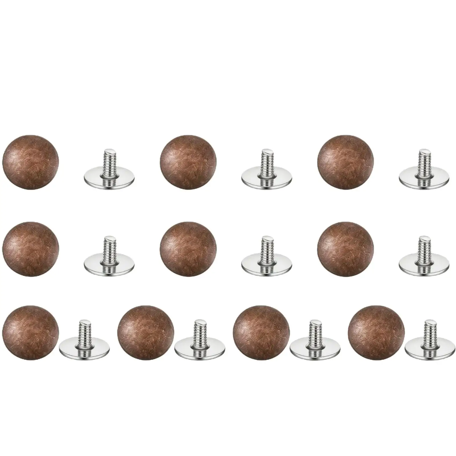 Screw Back Metal Buttons Craft Supplies Antique Bronze Vintage Style for Garment Fix