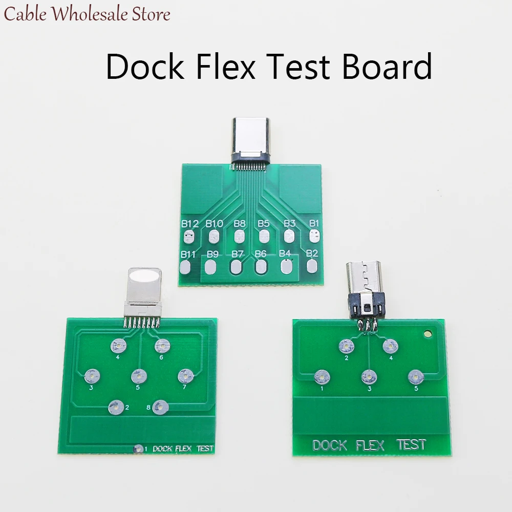 1PCS Micro USB Dock Flex Test Board For iPhone  Android Phone TYPE-C Battery Power Charging Dock Flex Test Board