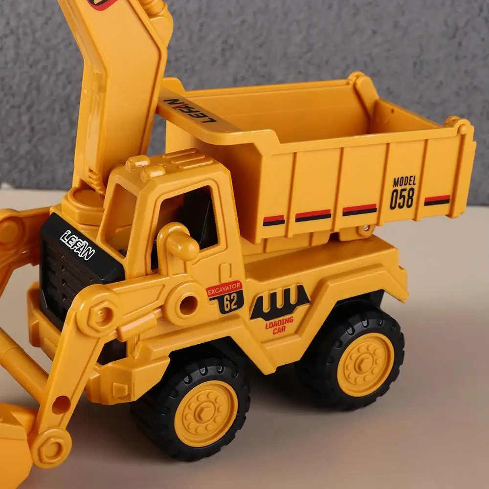 Coche de ingeniería ABS a la moda, vehículos de juguete, excavadora amarilla para niños, juguete clásico, camión volquete, modelo de juguete para padres e hijos
